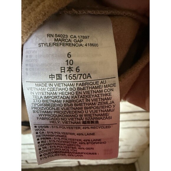 GAP Women’s Sz 6 Mini Skirt Khaki Wool Blend Short Academia Preppy Minimalist - Picture 6 of 8